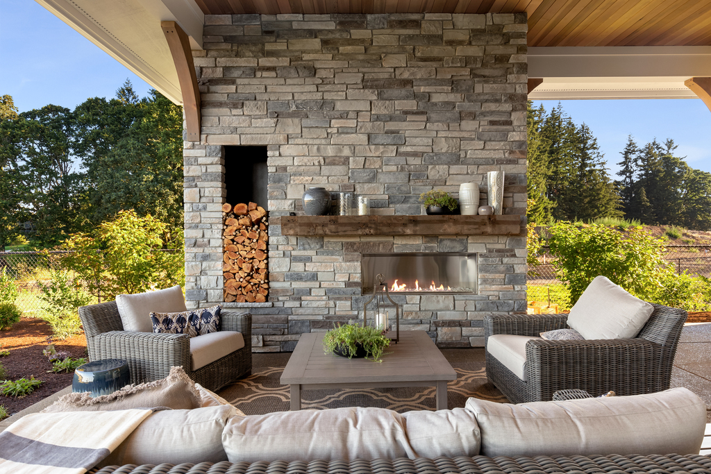 Cultured Stone Fireplace